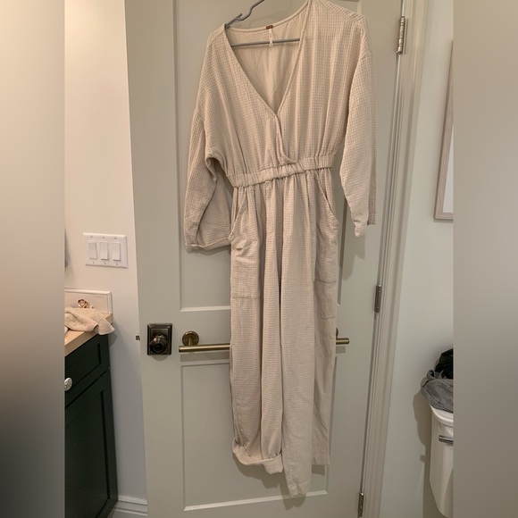Free People Cream Jumpsuit - Picture 2 of 6
